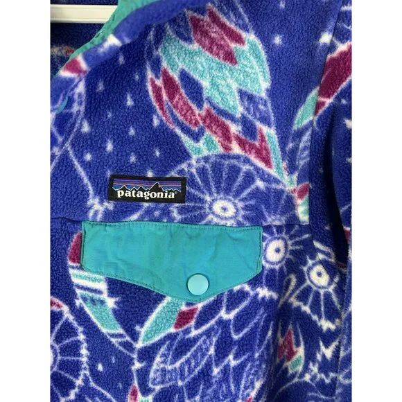 Patagonia Synchilla Sweatshirt Jacket Owl Celestial Print T Snap - Picture 4 of 9